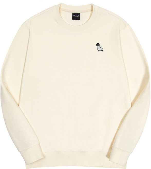 옥스타 남녀공용 펭귄 자수 특양면 맨투맨 3SSP017