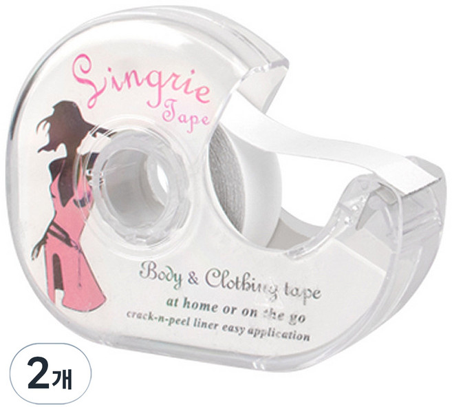 Kumal 時尚衣物固定防走光雙面膠帶 5m, 透明, 2個