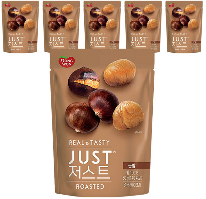 동원 저스트 군밤, 80g, 6개