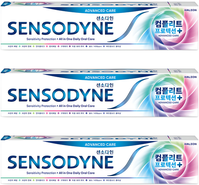 센소다인 컴플리트 프로텍션 플러스 치약, 100g, 3개