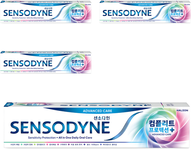 센소다인 컴플리트 프로텍션 플러스 치약, 100g, 4개