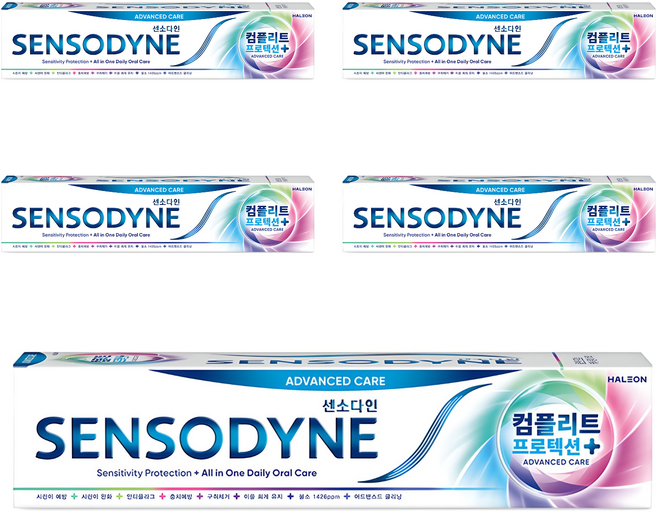 센소다인 컴플리트 프로텍션 플러스 치약, 100g, 5개