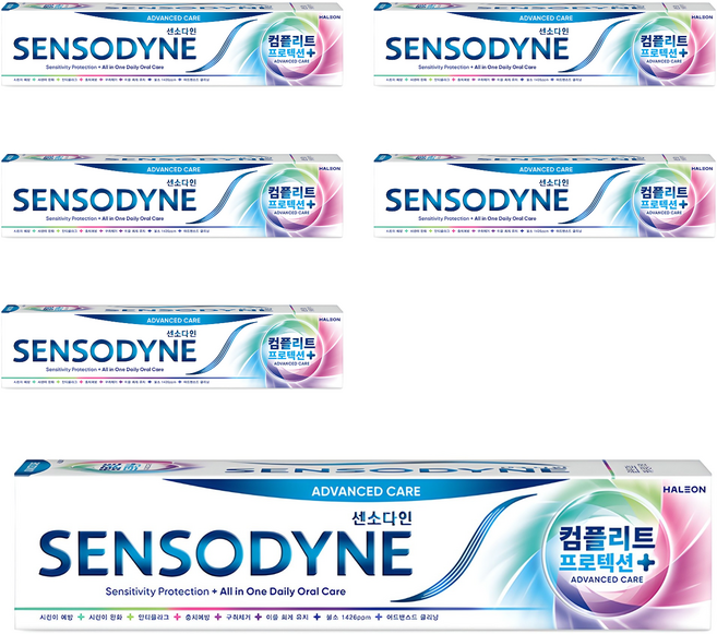 센소다인 컴플리트 프로텍션 플러스 치약, 100g, 6개