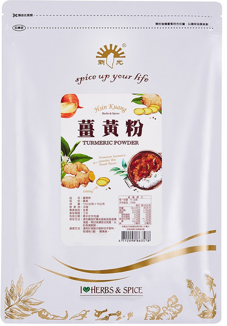 新光洋菜 薑黃粉, 1kg, 1包