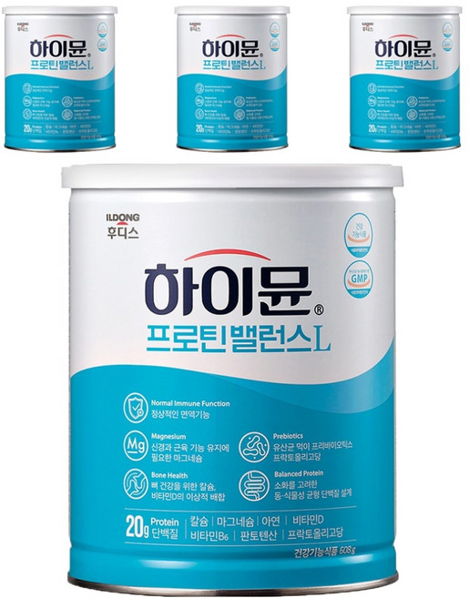 하이뮨 프로틴 밸런스 L 캔, 608g, 4개