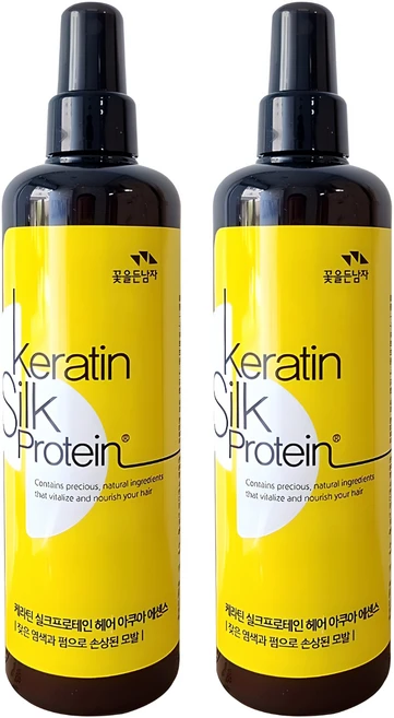 꽃을든남자 케라틴 실크프로테인 헤어 아쿠아 에센스, 300ml, 2개 - 쿠팡
