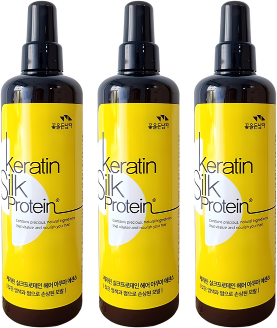 꽃을든남자 케라틴 실크프로테인 헤어 아쿠아 에센스, 300ml, 3개