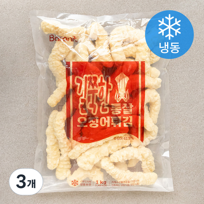바론잇 길쭉한 통살오징어튀김 (냉동), 1kg, 3개
