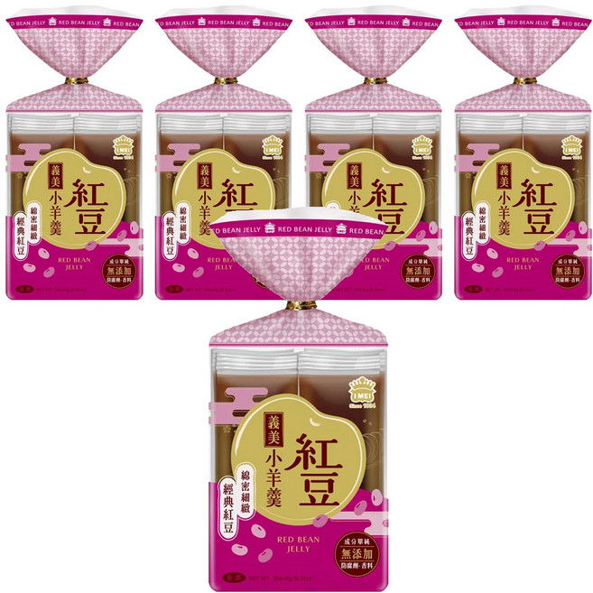 義美 小羊羹 紅豆 8入, 264g, 5袋