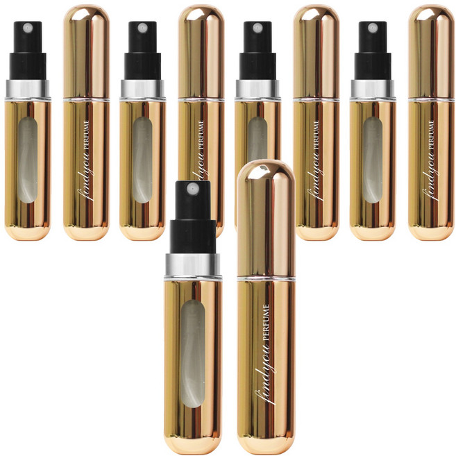 파인듀 향수 공병 5ml, 골드 유광, 5개