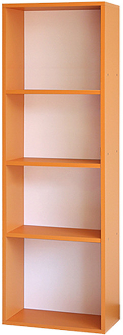 양지가구 공간박스 책장, 오렌지, 4단