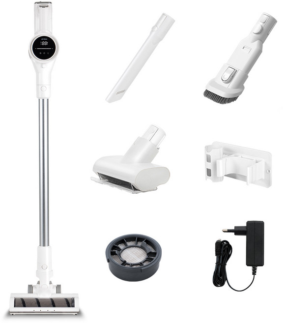 홈앤아트 BLDC 스틱형 흡입력 좋은 무선 핸디 진공청소기, 화이트, HAVG-250W