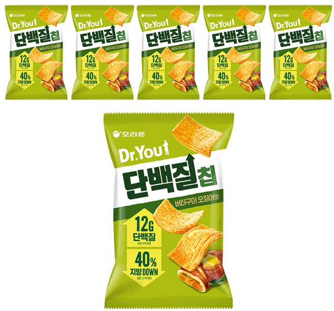 닥터유 단백질칩 버터구이 오징어맛, 60g, 6개
