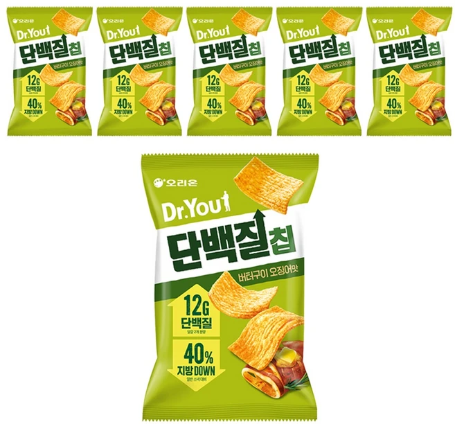 닥터유 단백질칩 버터구이 오징어맛, 60g, 6개 - 쿠팡