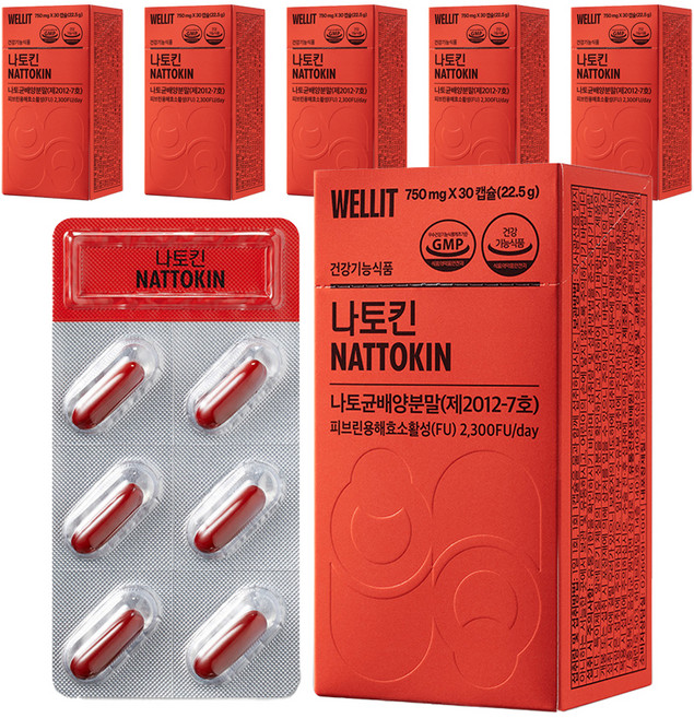 웰릿 정품 나토킨 22.5g, 30정, 6개