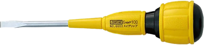 SUNFLAG 新龜 6600 一字高抓力膠柄起子 150 x 6mm, 1支