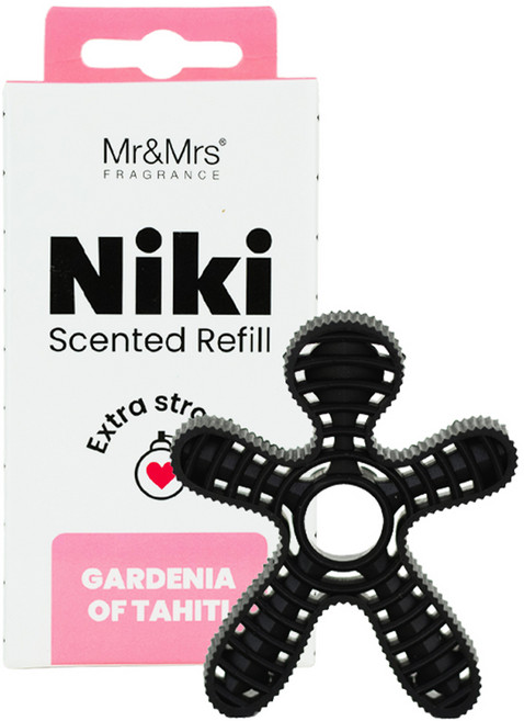 Mr&Mrs FRAGRANCE Niki 車用芳香劑 補充包, 梔子花, 1個