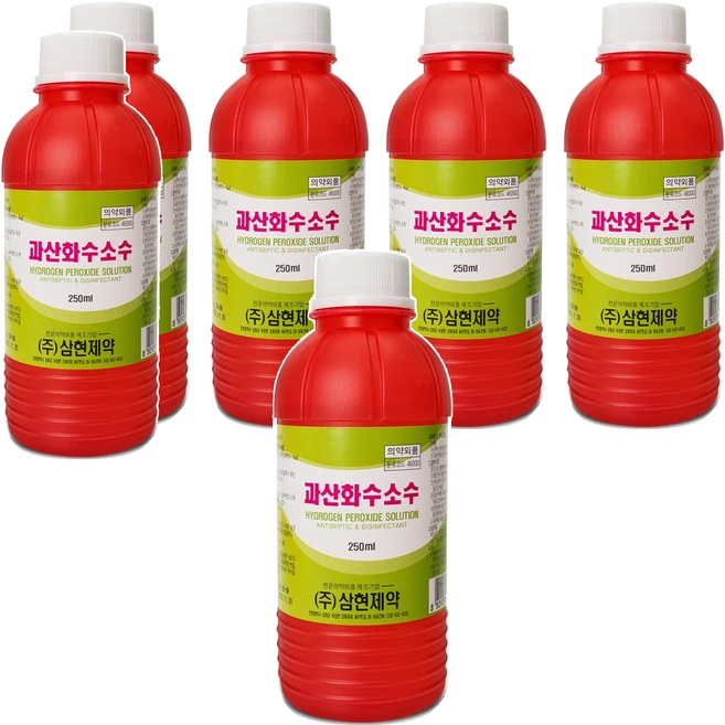 삼현 과산화수소수, 6개, 250ml - 쿠팡