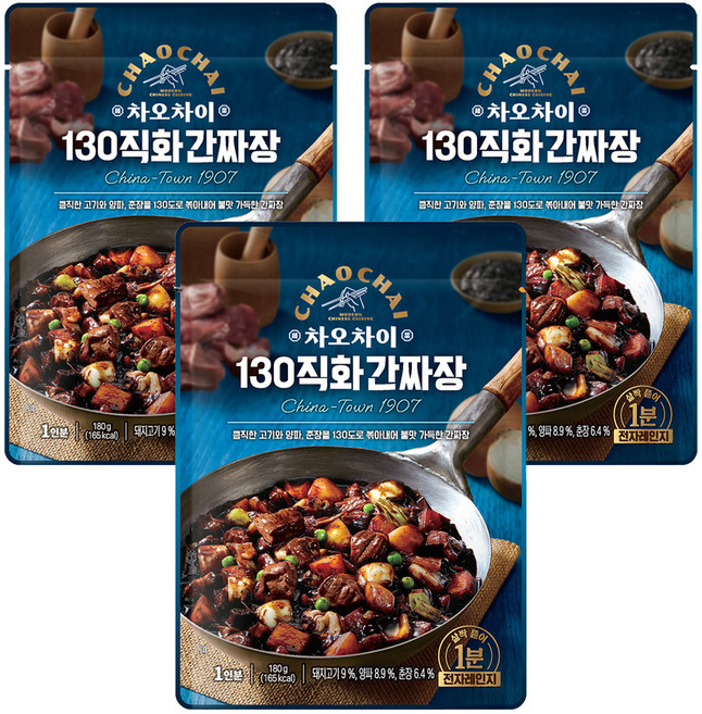 차오차이 130 직화 간짜장, 180g, 3개