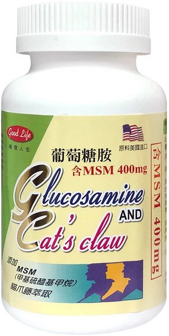 good Life 得意人生 葡萄糖胺+MSM 全素, 60顆, 1罐