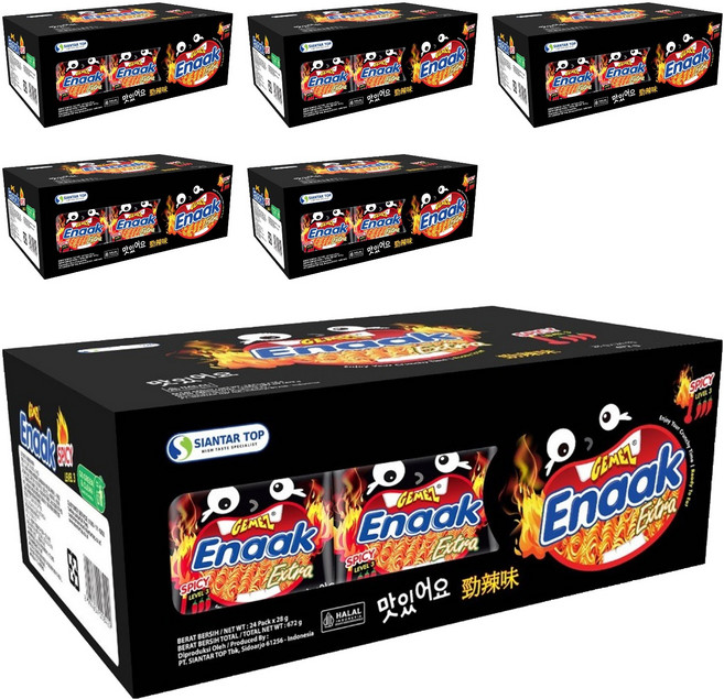 GEMEZ Enaak 韓式小雞麵 勁辣味, 6盒, 672g