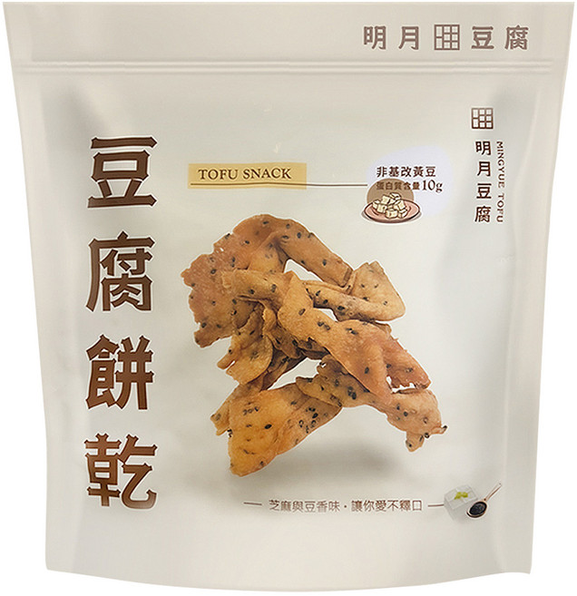 明月豆腐 原味餅乾, 150g, 1包