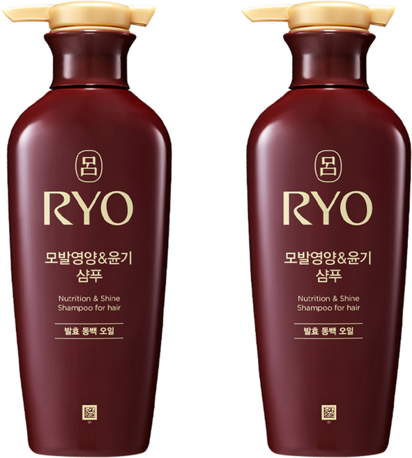 려 모발영양&윤기 샴푸 발효 동백 오일, 400ml, 2개