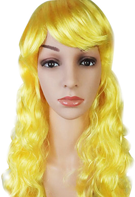 파티 코스프레 웨이브 가발, 01노랑, 1개