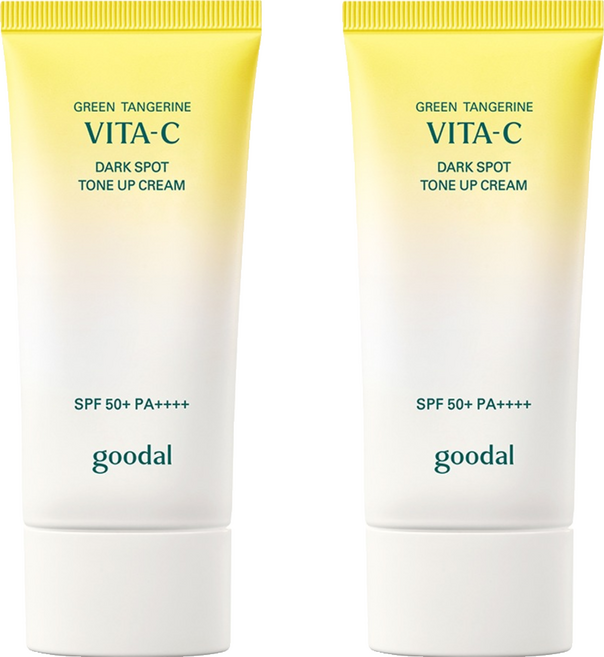goodal 青橘維他命C淡斑提亮霜 SPF50+ PA++++ 50ml, 白色, 2個