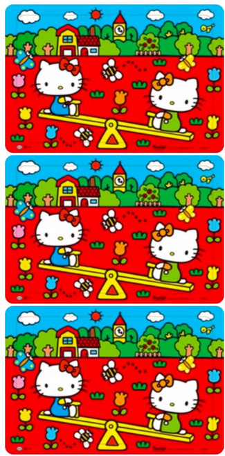 世一文化 Hello Kitty玩翹翹板拼圖 100g, 80片, 3組