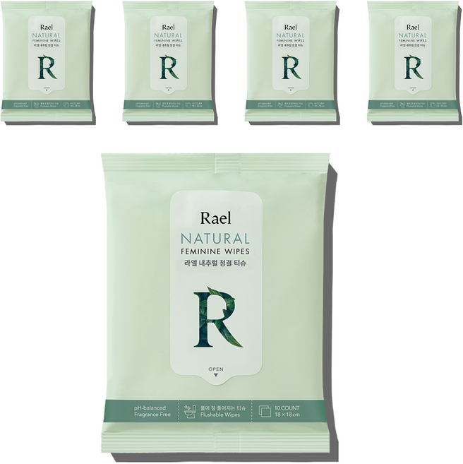 라엘 내추럴 청결티슈, 47g, 5개