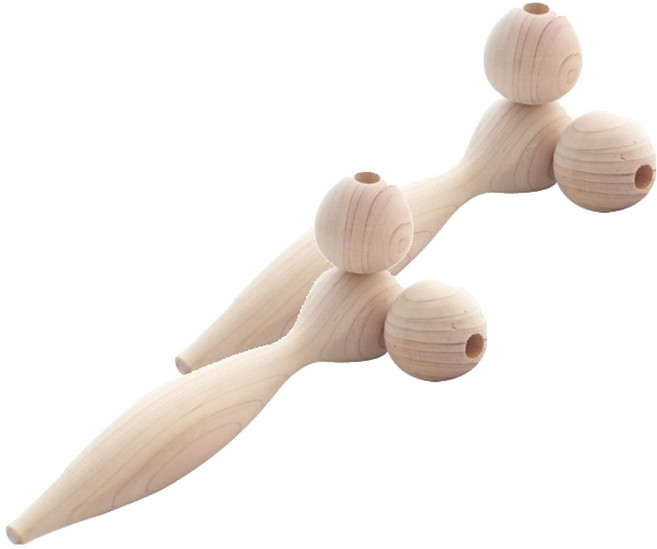 JAYJUN 扁柏木臉部滾輪, 2個, 混合色