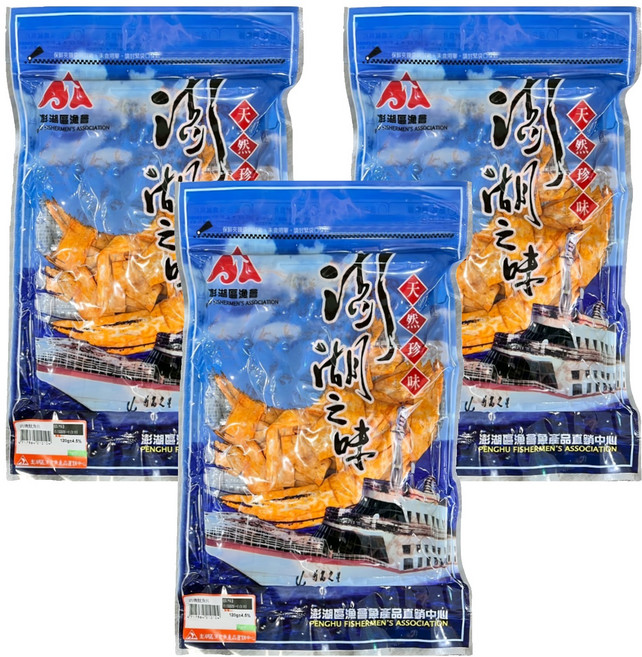 澎湖區漁會 澎湖之味 原味岩燒魷魚風味片, 3包, 120g