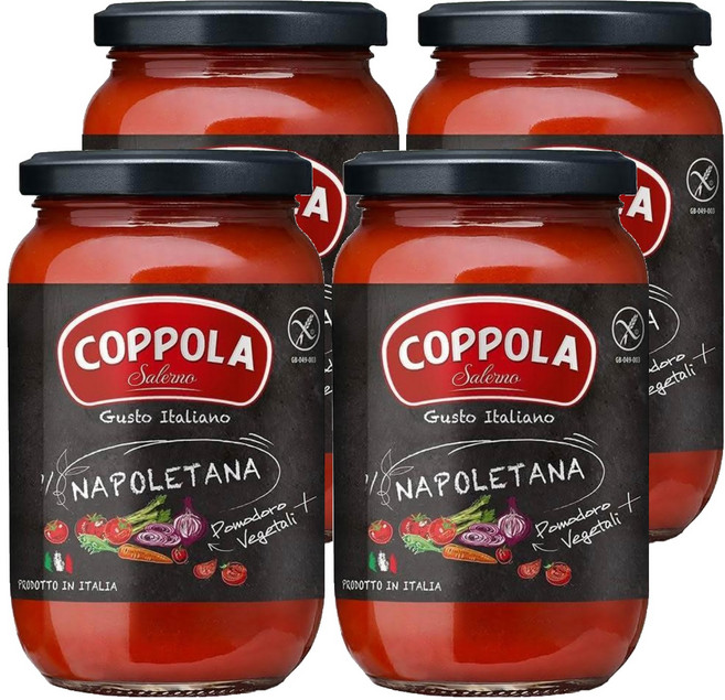 COPPOLA 柯波拉 義式無加糖蔬菜番茄麵醬, 350g, 4罐