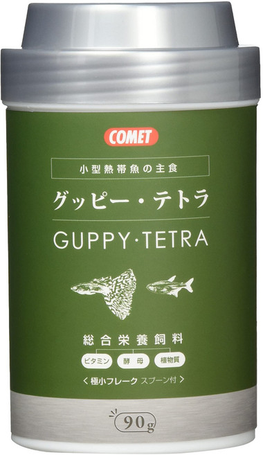 COMET 可美多 孔雀燈科魚主食薄片飼料, 90g, 1罐