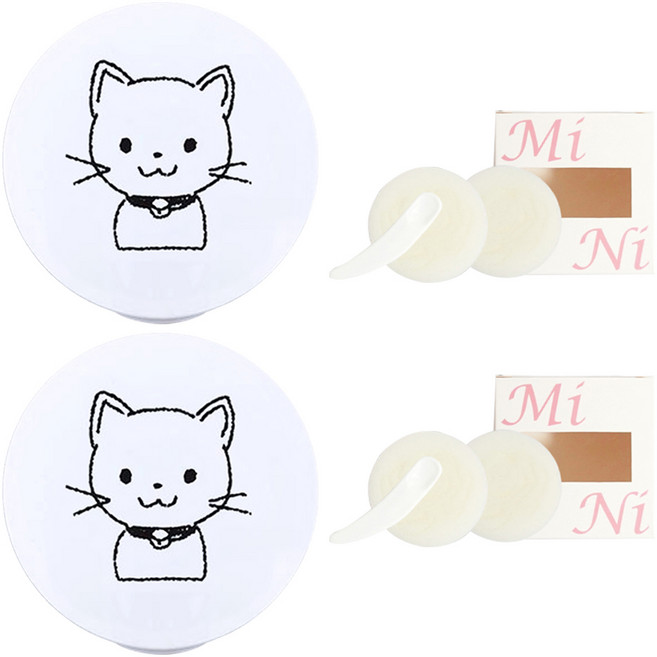 셀프천사 미니 DIY 비비 쿠션 케이스 5g, 화이트 고양이, 2개