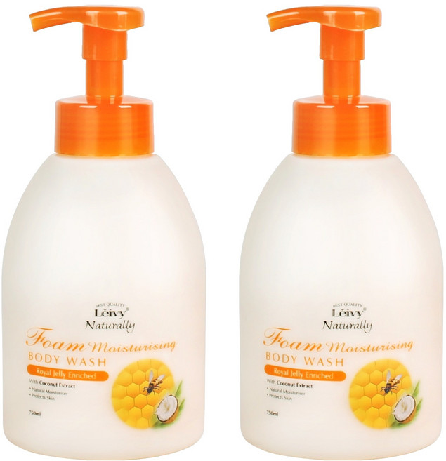레이비 로얄젤리 폼 바디워시, 750ml, 2개