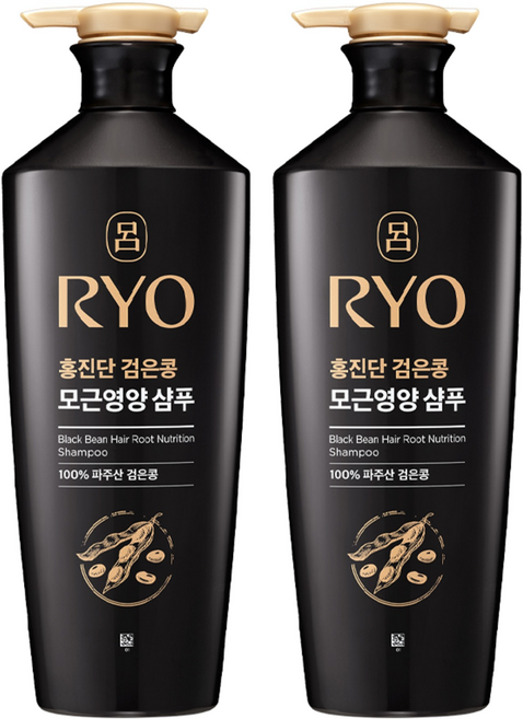 려 홍진단 검은콩 모근영양 샴푸 화이트 플로럴향, 820ml, 2개