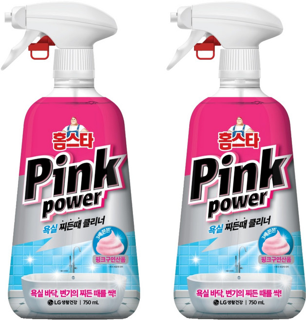 홈스타 핑크파워 욕실 찌든때 클리너, 2개, 750ml