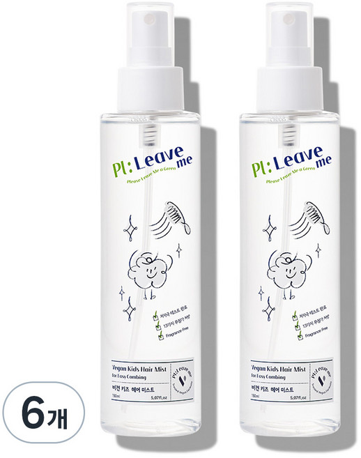 플리브미 비건 키즈 헤어미스트, 150ml, 6개