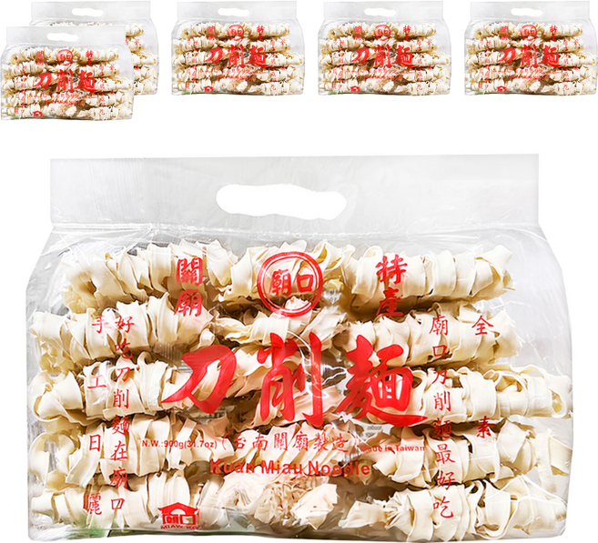 MIAW KO 廟口 關廟刀削麵, 900g, 6包