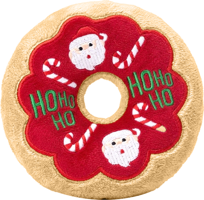 Little poppet 小小毛孩 寵物玩具發聲甜甜圈, 聖誕老公公, 1個