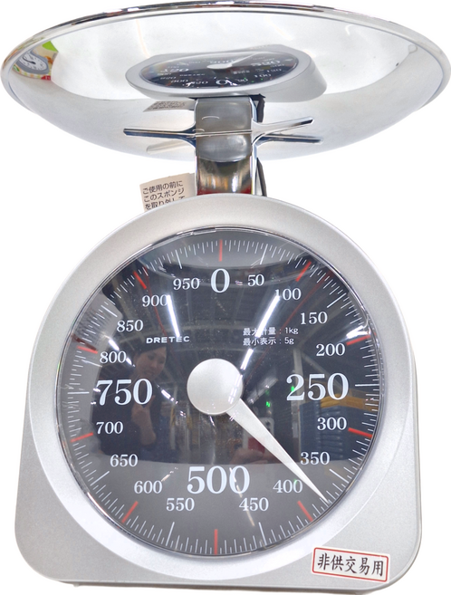 dretec 多利可 料理秤 KS-181SB 最大秤重 附氣泡管水平器及大字面板, 1kg, 銀灰