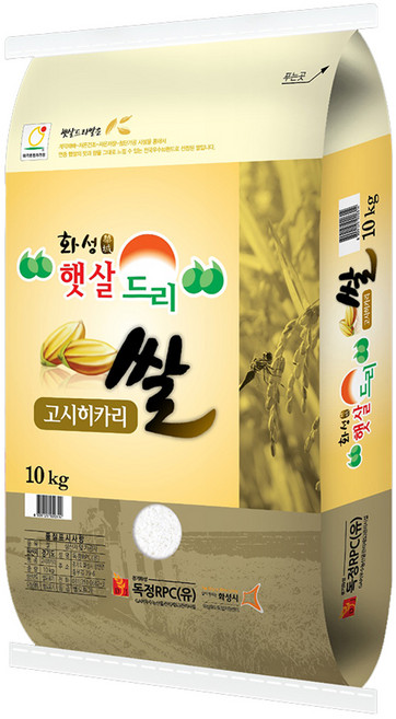 독정 2025년 햅쌀 햇살드리 고시히카리 쌀, 10kg, 1개, 특등급