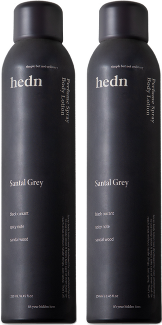 hedn 퍼퓸 스프레이 바디로션 상탈 그레이향, 250ml, 2개