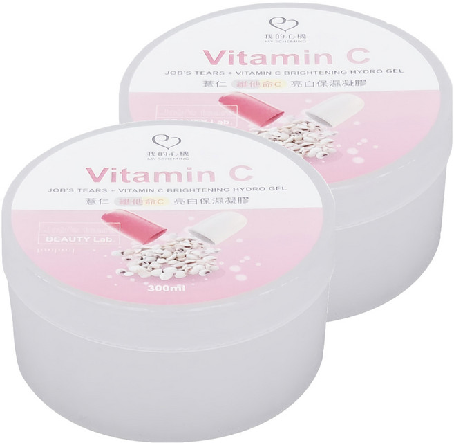 MY SCHEMING 我的心機 薏仁 + 維他命C亮白保濕凝膠 JOB'S TEARS + VITAMIN C BRIGHTENING HYDRO GEL, 300ml, 2罐
