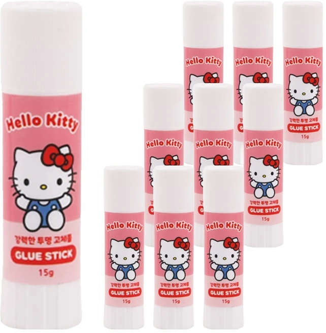 한들 산리오캐릭터즈 고체풀 헬로키티, 10개, 15g - 쿠팡
