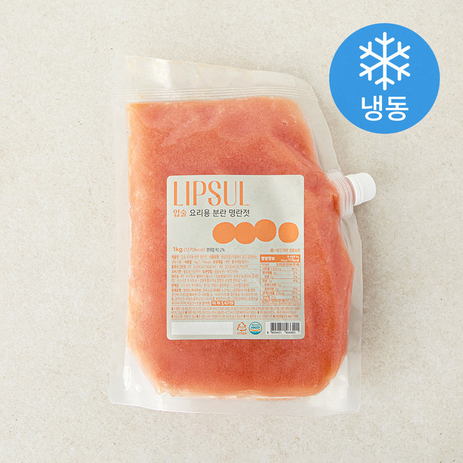 입술 요리용 분란 명란젓 (냉동), 1kg, 1개