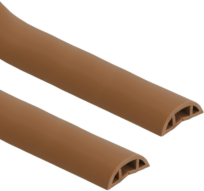 LEadhack 導線駭客 軟質配線槽/無痕阻燃絕緣電線壓條 3m x 4cm, 淺咖色, 2條