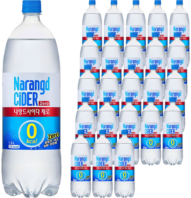 나랑드사이다 제로, 1.5L, 24개